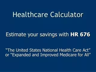 healthcare calculator