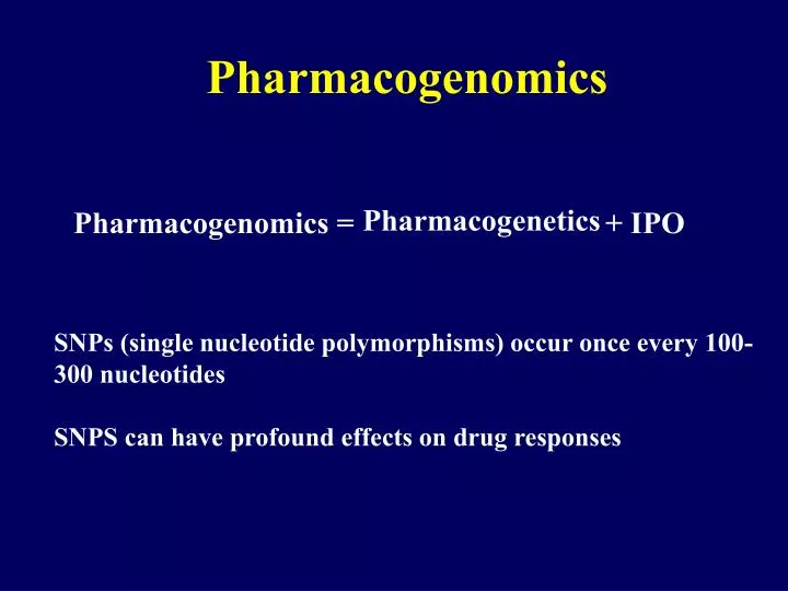 pharmacogenomics