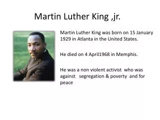 Martin Luther King ,jr.