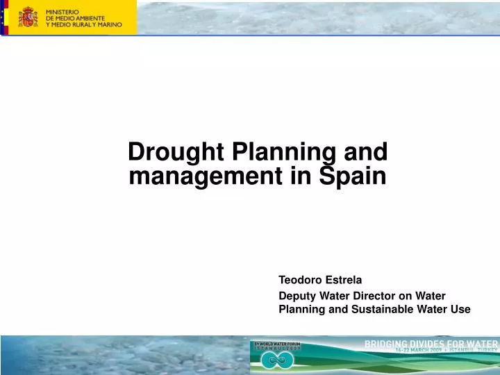 drought planning and management in spain