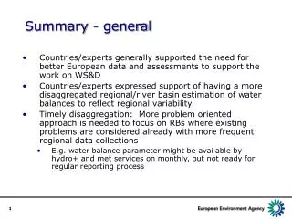 Summary - general