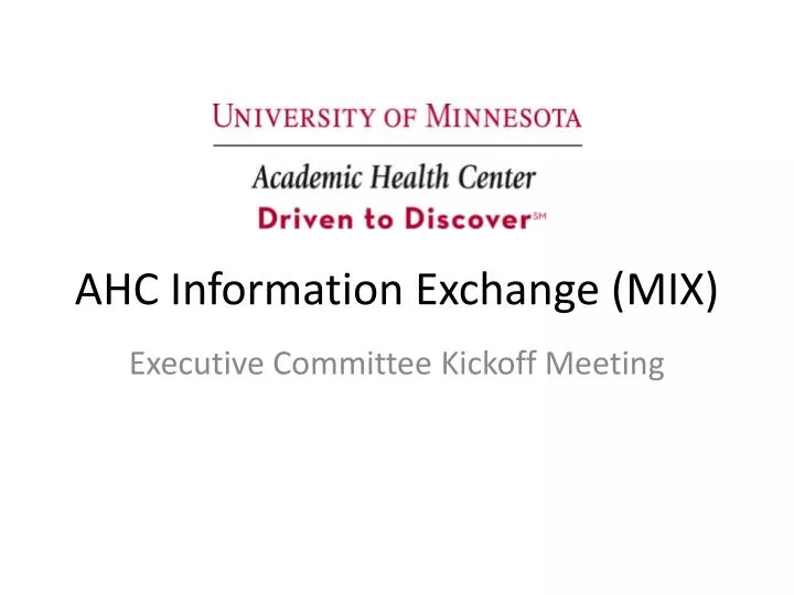 ahc information exchange mix