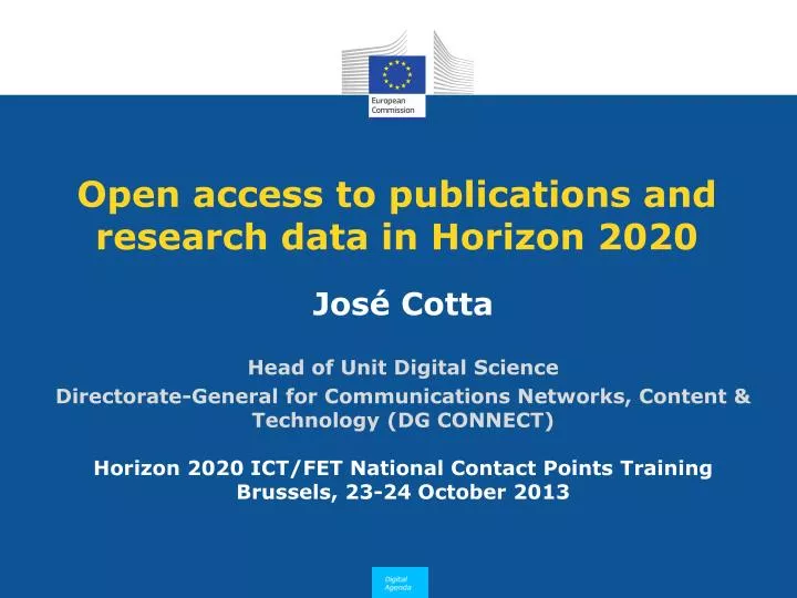 open access to publications and research data in horizon 2020
