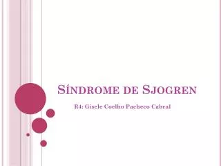 s ndrome de sjogren