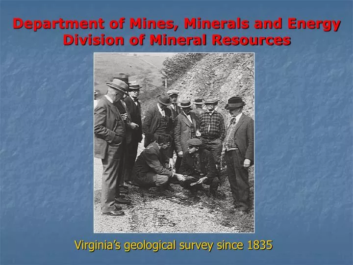department of mines minerals and energy division of mineral resources