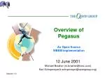 Overview of Pegasus An Open-Source WBEM implementation - slide 1