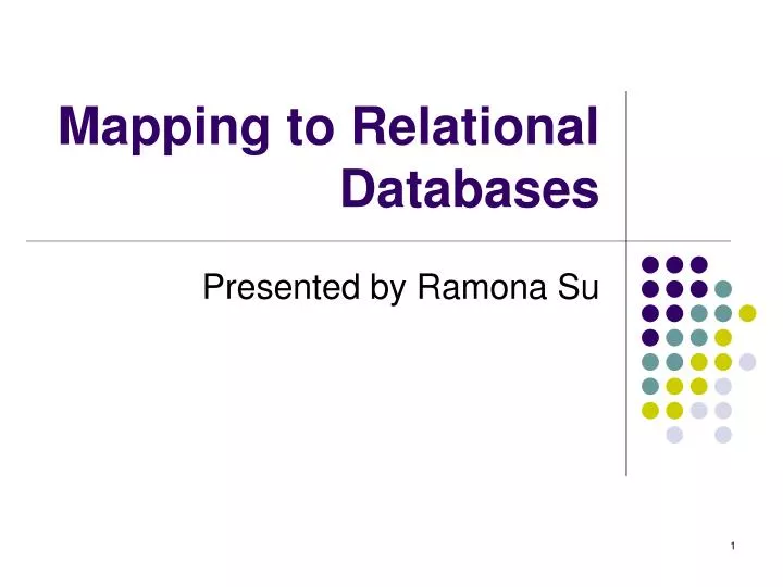 mapping to relational databases