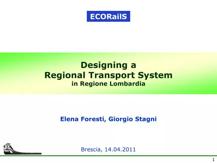 designing a regional transport system in regione lombardia