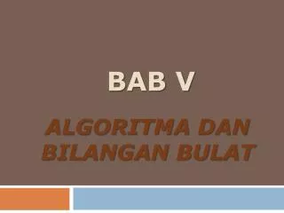 bab v