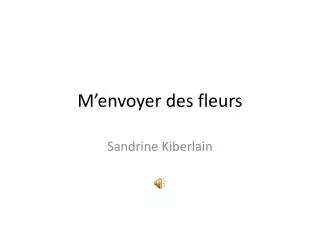 m envoyer des fleurs