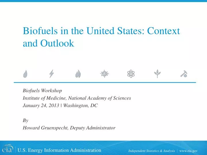 biofuels in the united states context and outlook