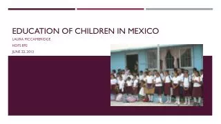 Education of children in Mexico