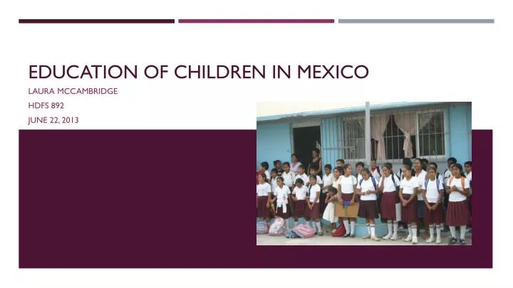 education of children in mexico