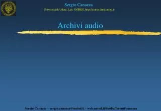 archivi audio