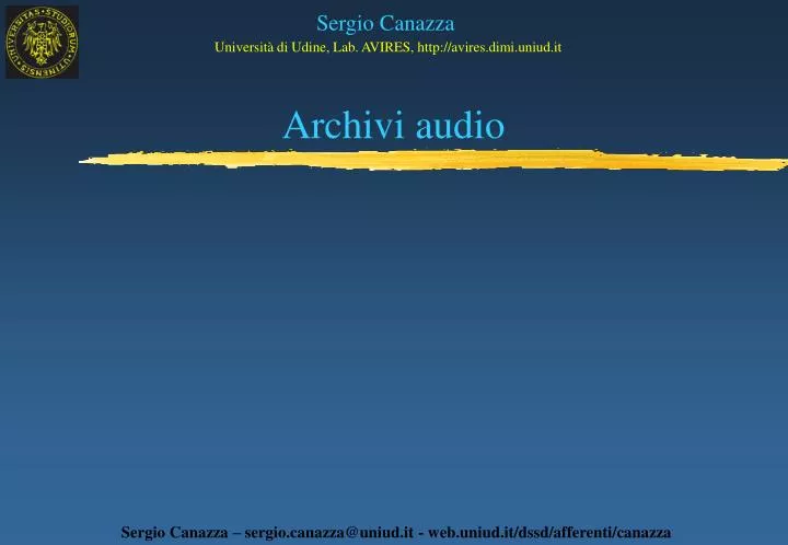 archivi audio