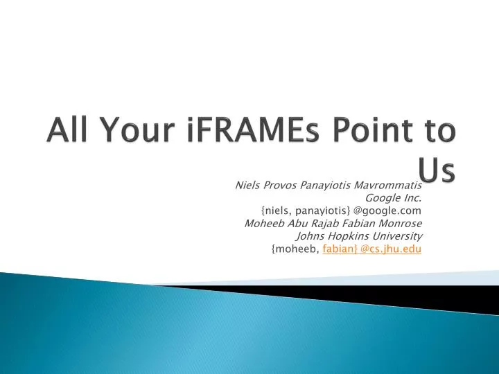 all your iframes point to us