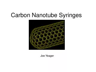 Carbon Nanotube Syringes