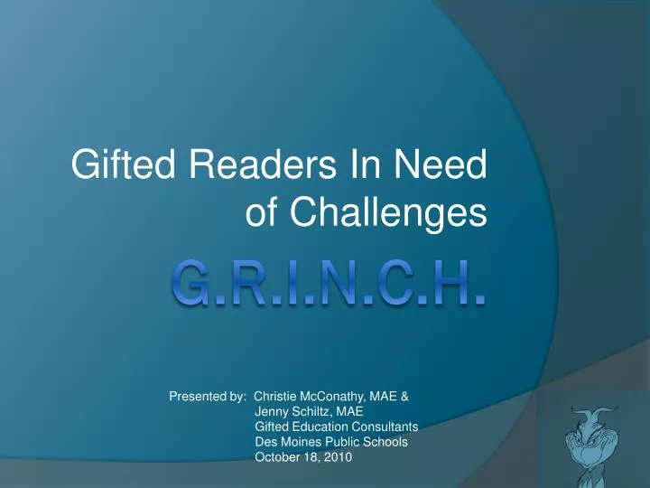 gifted readers in need of challenges