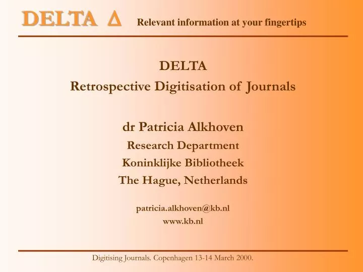 delta relevant information at your fingertips
