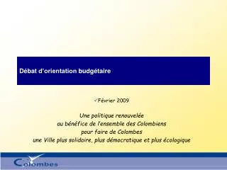 d bat d orientation budg taire
