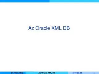 az oracle xml db