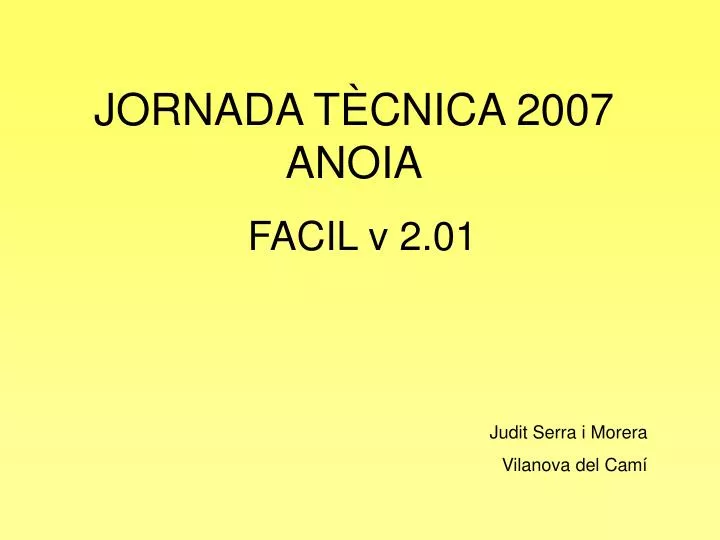 jornada t cnica 2007 anoia