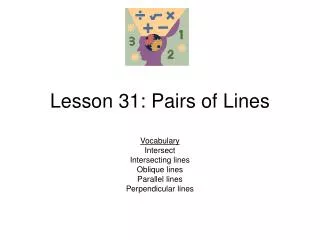 Lesson 31: Pairs of Lines
