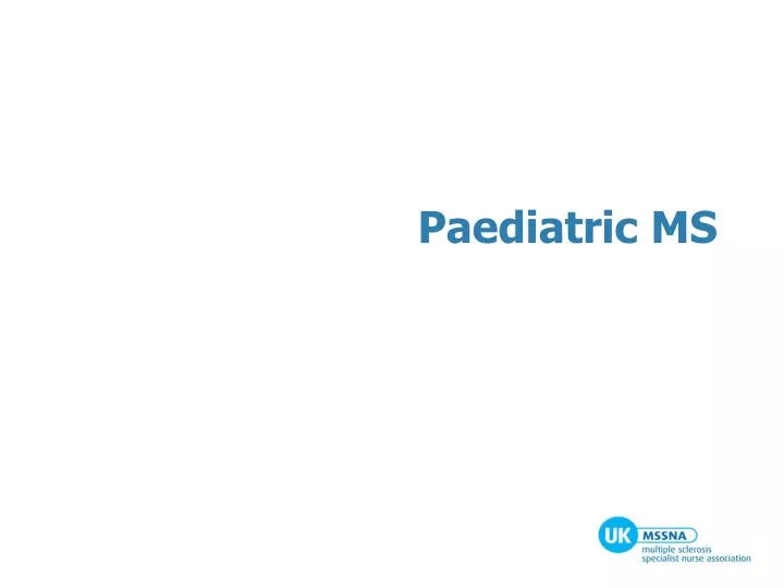 paediatric ms