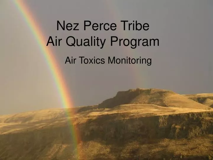 nez perce tribe air quality program