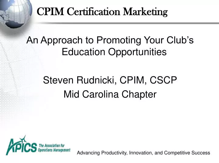 cpim certification marketing