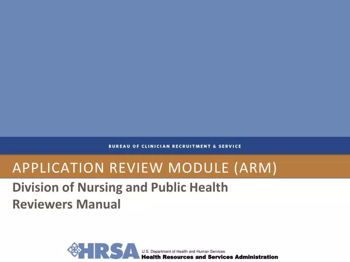 application review module arm