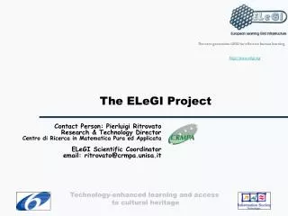 The ELeGI Project