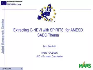 Extracting C-NDVI with SPIRITS for AMESD SADC Thema