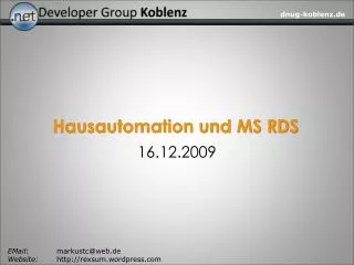 hausautomation und ms rds