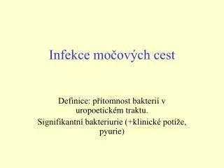 infekce mo ov ch cest