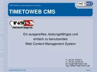 timetoweb cms