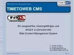 TIMETOWEB CMS - slide 1