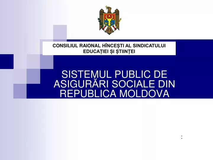 sistemul public de asigur ri sociale din republica moldova