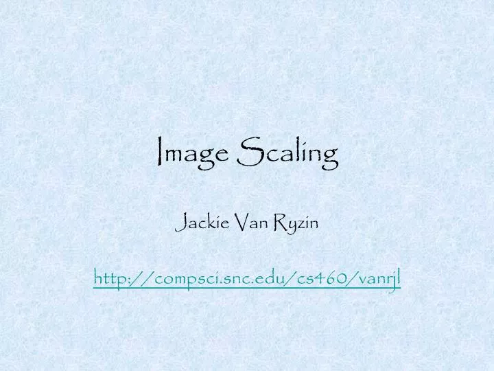 image scaling