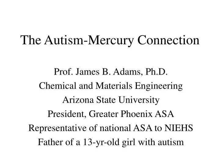 the autism mercury connection