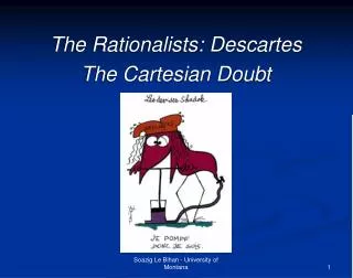 The Rationalists: Descartes The Cartesian Doubt