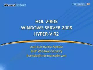 hol vir05 windows server 2008 hyper v r2