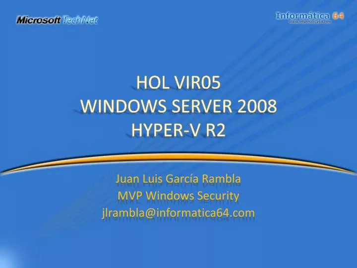 hol vir05 windows server 2008 hyper v r2