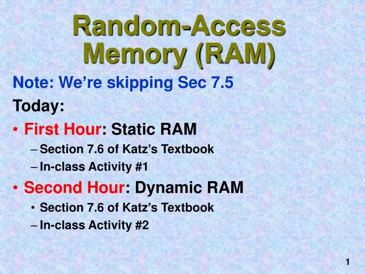 random access memory ram