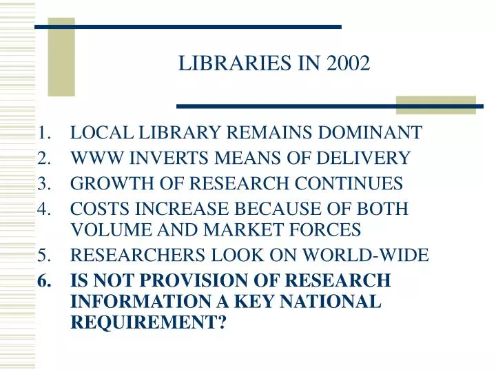 libraries in 2002