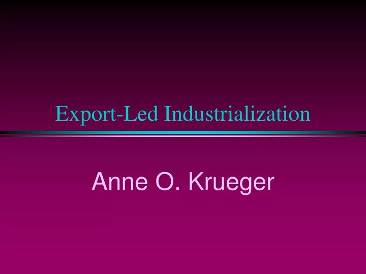 export led industrialization