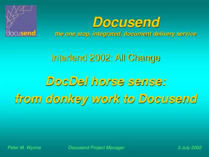 docusend the one stop integrated document delivery service