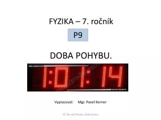 doba pohybu