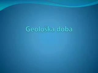 geol o ka doba