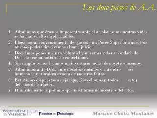 los doce pasos de a a
